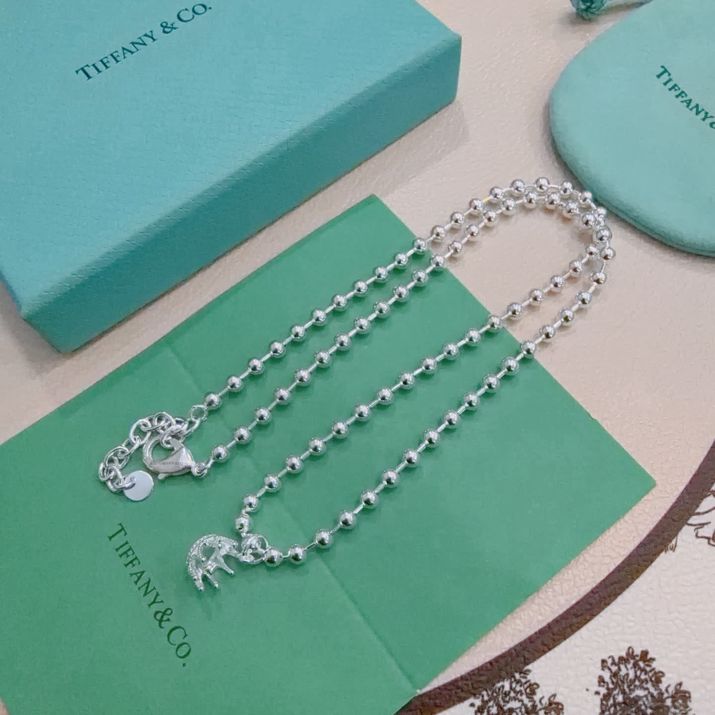 Tiffany & Co. Sterling Silver Bead Necklace